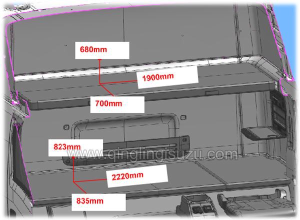 Extra large cab space