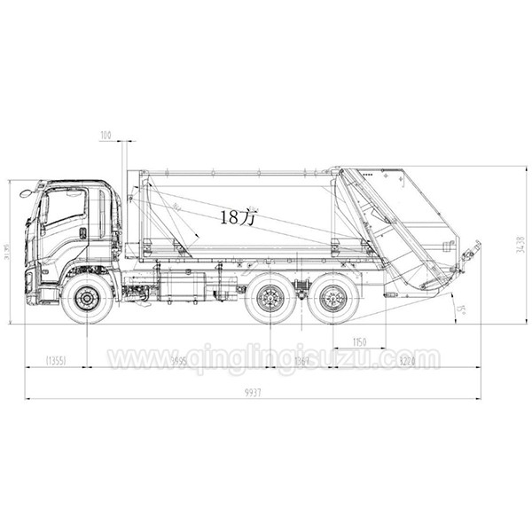 ISUZU CHINA VC61 6×4 18m³Garbage Compactor Truck