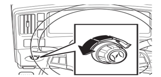 Idle speed adjustment knob